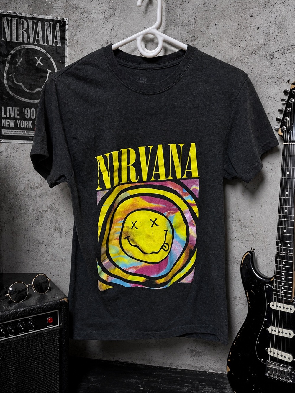 NIRVANA Black Tee Size Medium